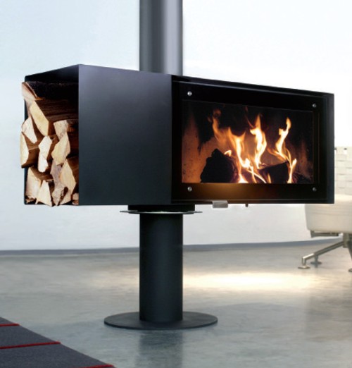 Chimenea giratoria, un diseño de conmoto decoracion.in Decoracion diseño chimenea
