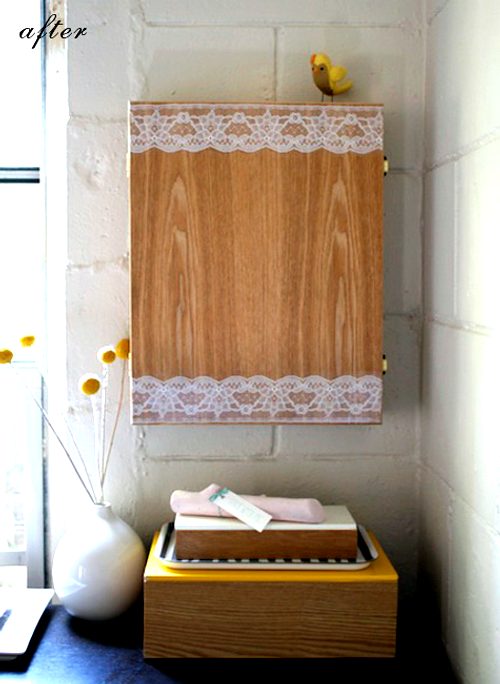 Caja decorada con vinilo romántico