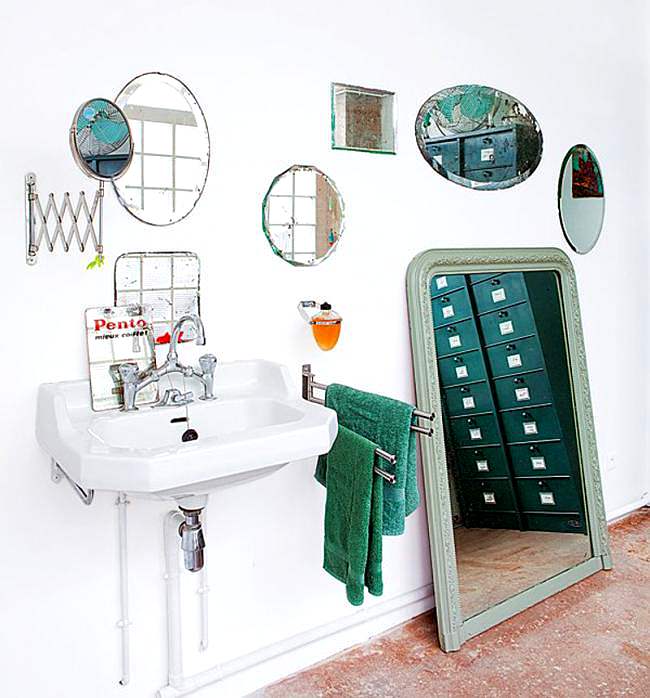 composición de espejos para el baño