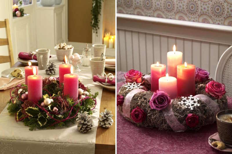decorar con flores y velas