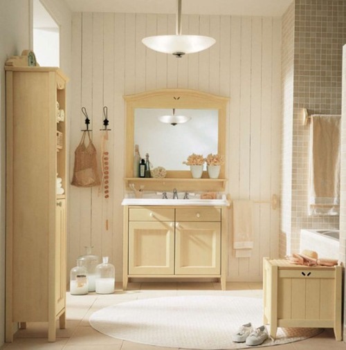 muebles de baño de madera clara