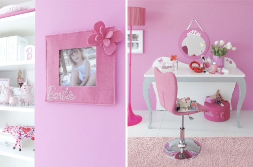 Rosa y barbie para el dormitorio de las niñas decoracion.in Dormitorios en rosa y lila