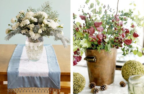 flores en la mesa
