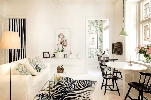 Blanco y Negro para el Salón - Comedor - Decoracion.IN